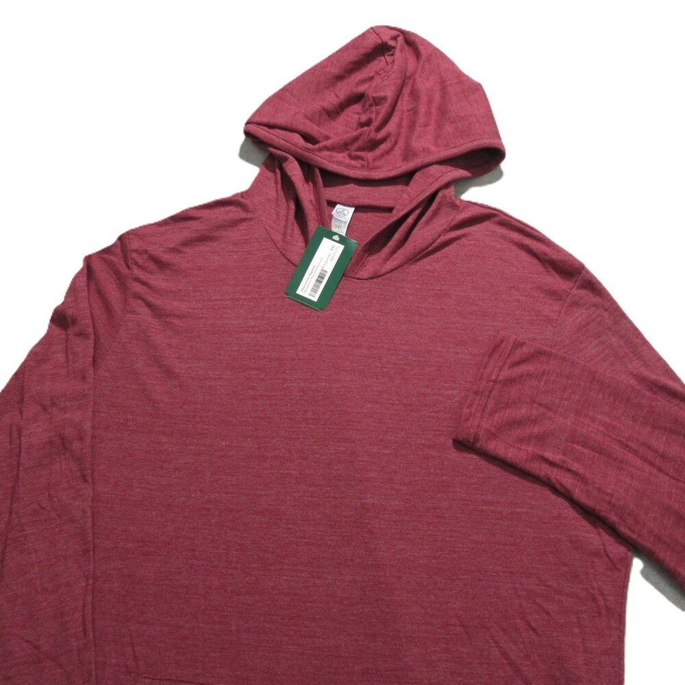 NWT Alternative Apparel Mens Marathon Hoodie Pullover 2XL Burgundy Lightweight